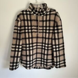 Koolaburra by UGG Brushed Back Sherpa Fleece Pullover Small Half Zip